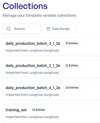 elluminate import dialog showing Langfuse
integration