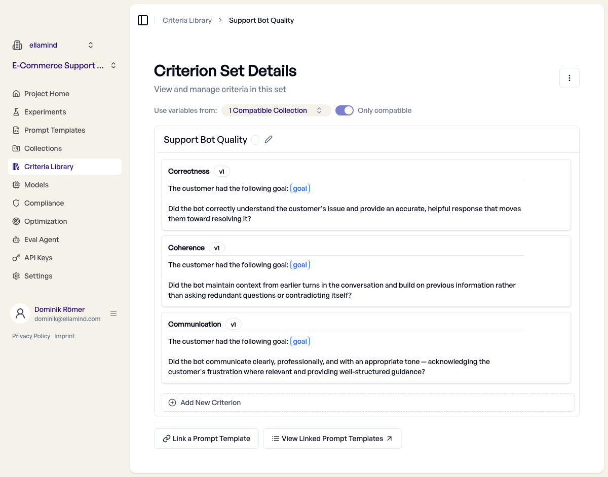 Criterion set with Correctness, Coherence, and Communication